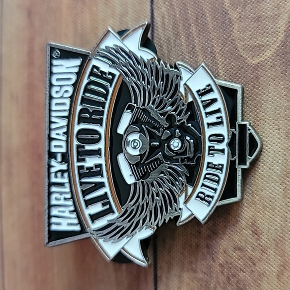 Harley-Davidson Live to Ride, Ride to Live 2006 Eagle Bar Nickel Plated Pin - Picture 6 of 6